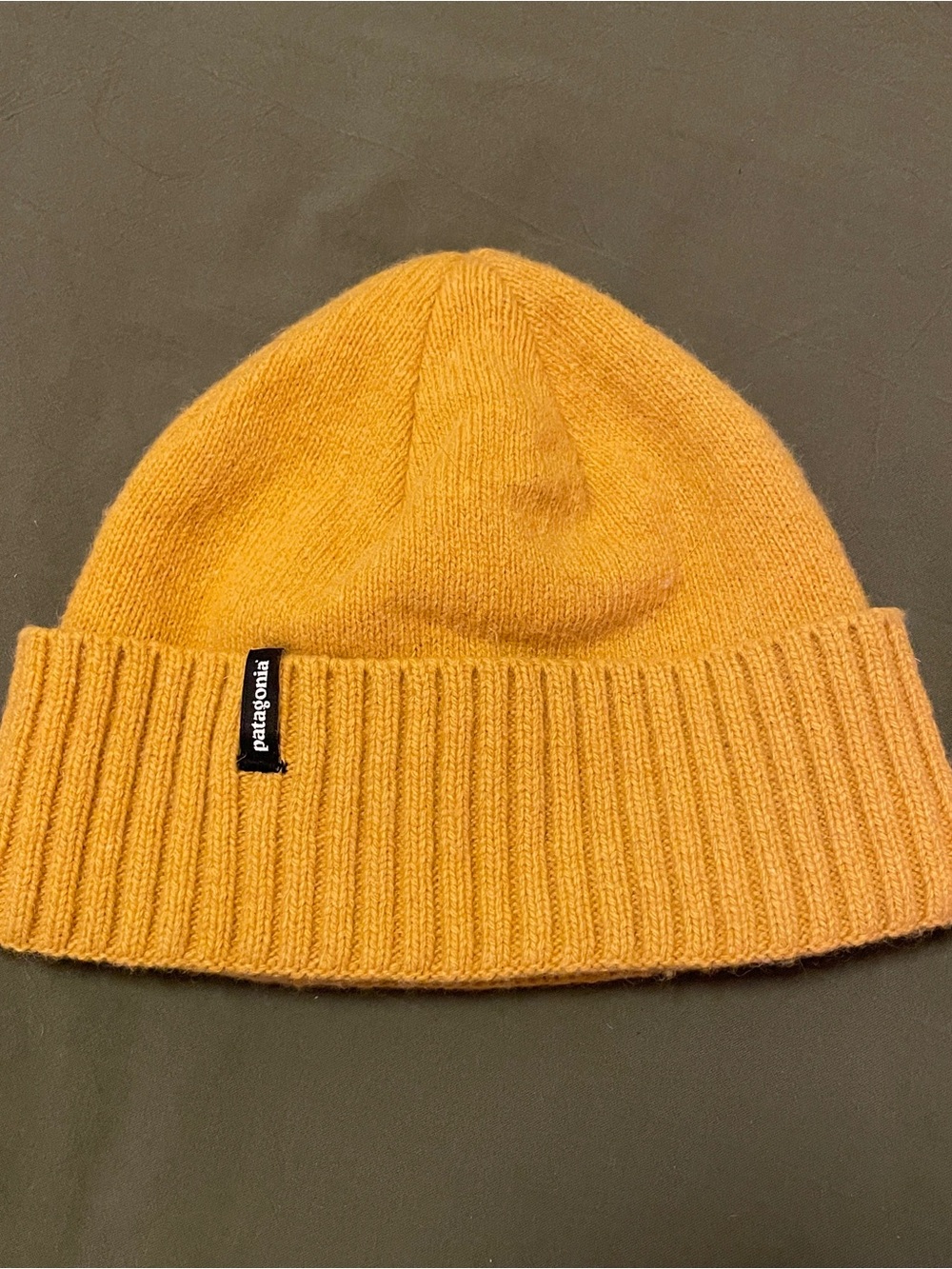 Patagonia Yellow Cuffed Knit Beanie